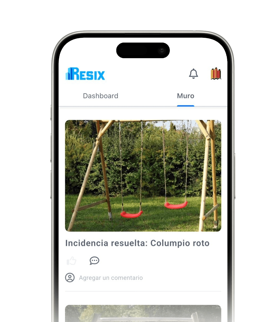 App Resix mostrando comunidad del condominio